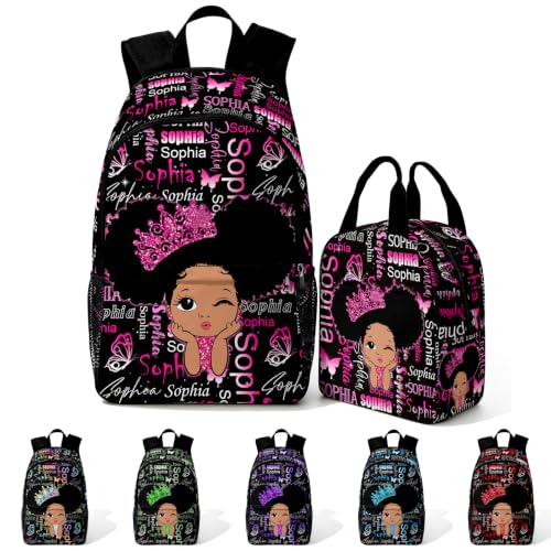 Image of Custom Backpack for Girl Kid Personalized Backpacks Set Back to School