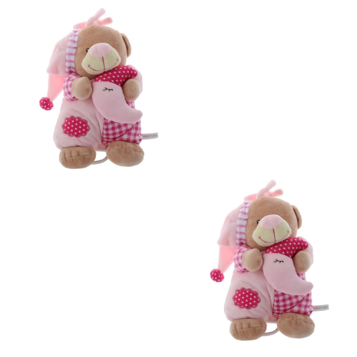 Toyvian 2pièces Doudou Musical pour Ours Apaisant avec Mobile Musical pour Sommeil Et Jeu Berceau
