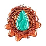 Malachite Third Eye Pinecones Pendant Festival Jewelry For Women For Men Boho Fashion Gear 100% Natural Sacred Geometry Pinecone with Green Gemstone Necklace