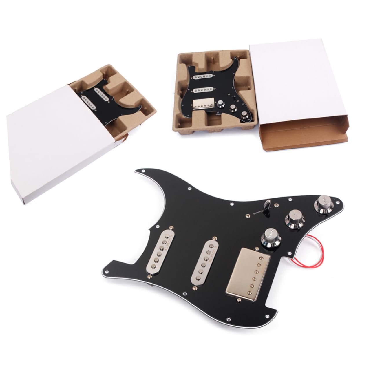 Battipenna per Chitarra Elettrica Nero 3 Strati Alnico