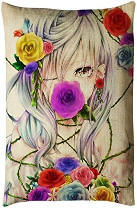 PatriciaStore amine figure girl 046 Throw Pillow Case Decorative Cushion Cover Pillowcase Square print 20x30 inches