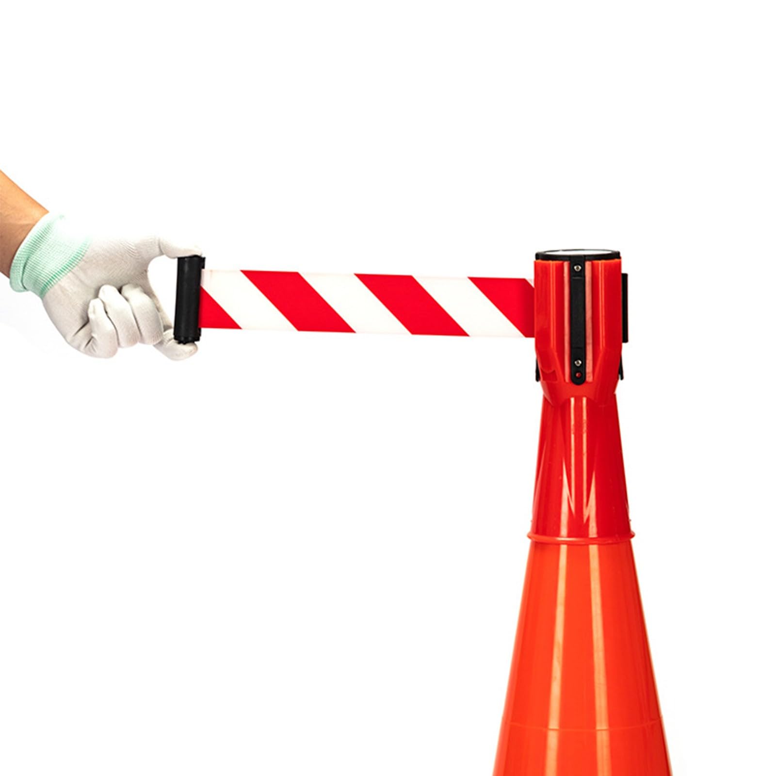 Poste, Divisor línea, Cinta Cono retráctil Barrera Cola, Barrera cinturón retráctil, remate cinturón Seguridad retráctil Conos tráfico