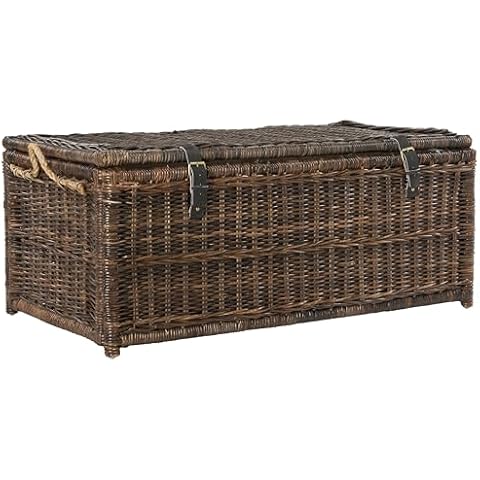happimess Caden 46" Wicker Storage Trunk Cover