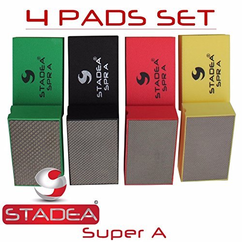 Stadea HPW107K Diamond Hand Polishing Pads - Glass Marble Concrete Stone Hand Polishing
