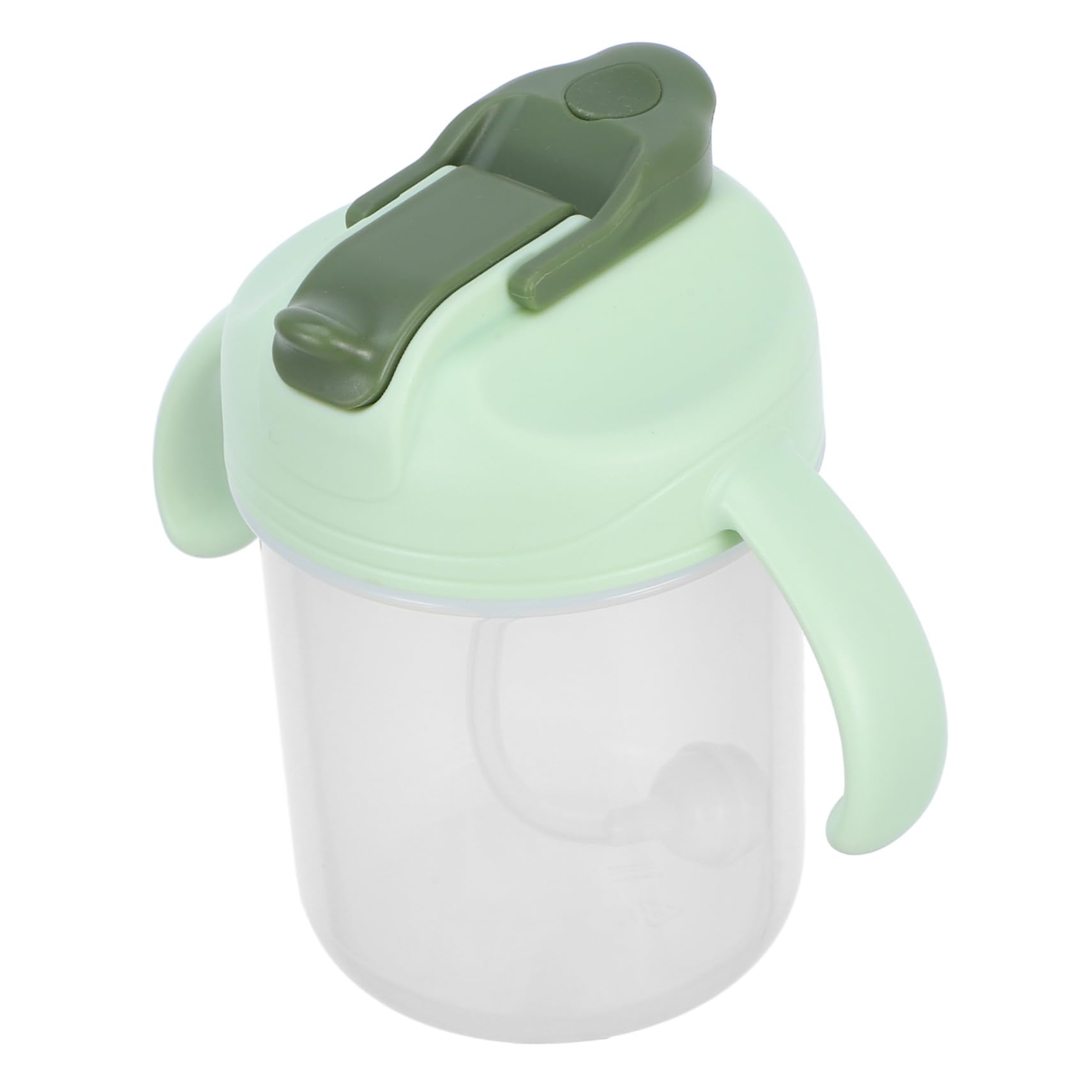 3 Piezas Vaso de anti-asfixia derramar postrado en cama viejo vaso con pajita y tapa Bebiendo Cuidado sorbo de avena para adultos tazas para adultos mayores páginas Green