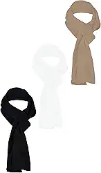 KIT 3 Cachecóis Soft Skube - Cachecol 160cm x 25cm - Unissex