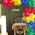 Cartoon Friends Birthday Party Supplies - 124 Pcs Cartoon Theme Balloon Garland Arch Kit, Red Blue Yellow Green Latex Balloon Arch For Friends Inspired Birthday Party Decorations - Image 3
