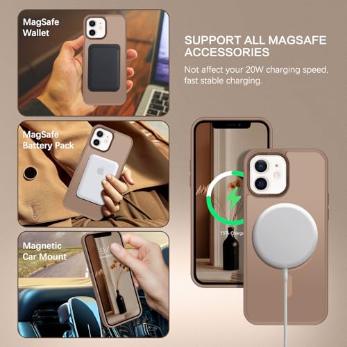 GaoBao für iPhone 12 Hülle, iPhone 12 Pro Hülle [Kompatibel mit MagSafe] Durchscheinende Matte Magnetische Stoßfeste Anti-Fingerabdruck… – Ansicht 2