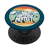 preserve & protect bear mountains & national park nature popsockets popgrip: impugnatura per telefoni cellulari e tablet intercambiabile