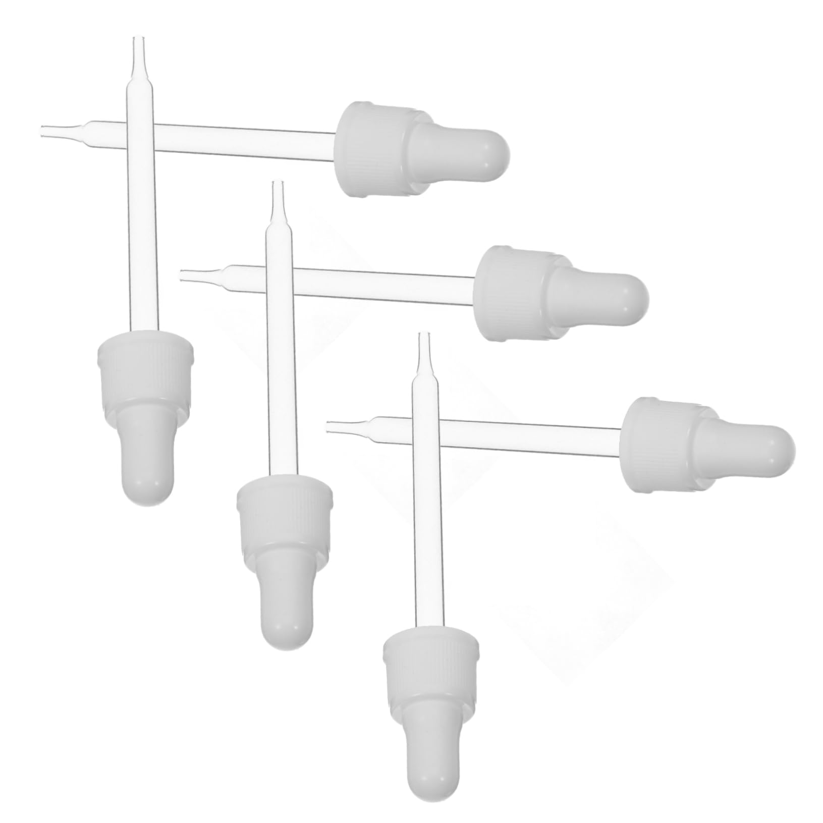 PRETYZOOM 6pcs Dropper Silicone Cap Small Drink Dispensing Glass Tip Droppers Liquid Pipette Droppers Pipettes Dropper Droppers for Soda Making Pipette Droppers Glass White