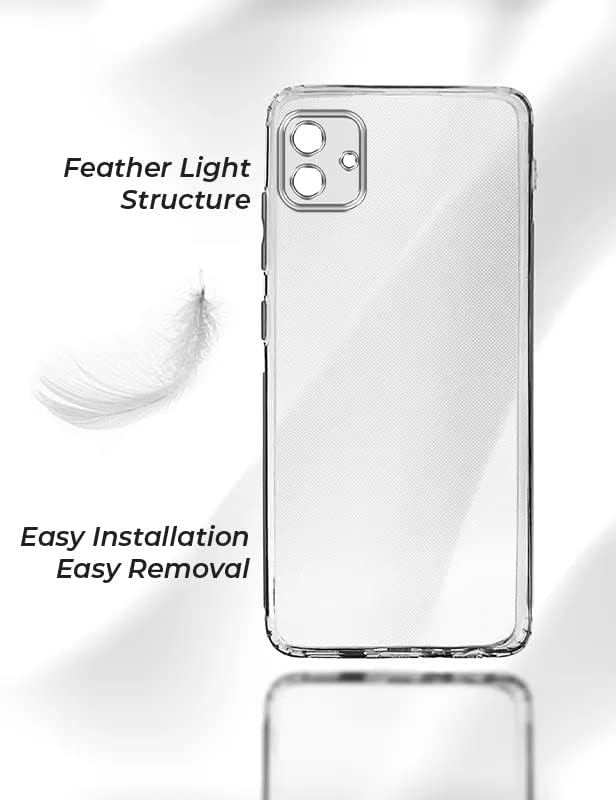 Image of Jkobi Back Case Cover for Samsung Galaxy M13 5G (Silicone Crystal Clear | Pure Camera Protection | Soft and Flexible for Charger and Headphone sockets | Shockproof Bumpers | Transparent)