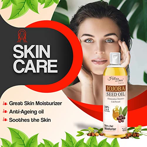 Image of Jojoba Oil 100 ml - Cold Pressed Oil For Skin, Hair and Face Care 100 ml