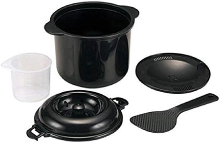 Amazon 備長炭入り 電子レンジ専用炊飯器 ご飯 おかゆ カレー 蒸しパン ちびくろちゃん 2合炊き ネット販売専門 ホーム キッチン 通販