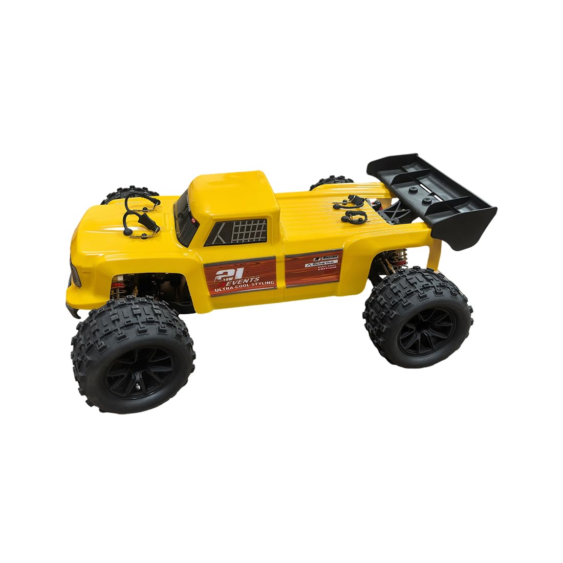 1/12 RC Crawler, 2,4 G 4 WD sin escobillas Mini mando a distancia Off-Road Car Modelo con ESC independiente y barra de tracción ajustable, creativo (RTR/amarillo)