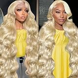 VASILIA 32 Inch 613 13x6 Lace Front Wig Human Hair Wig Blonde Wig Human Hair Body Wave Lace Frontal Wigs Pre Plucked 613 HD Lace Wig for Women