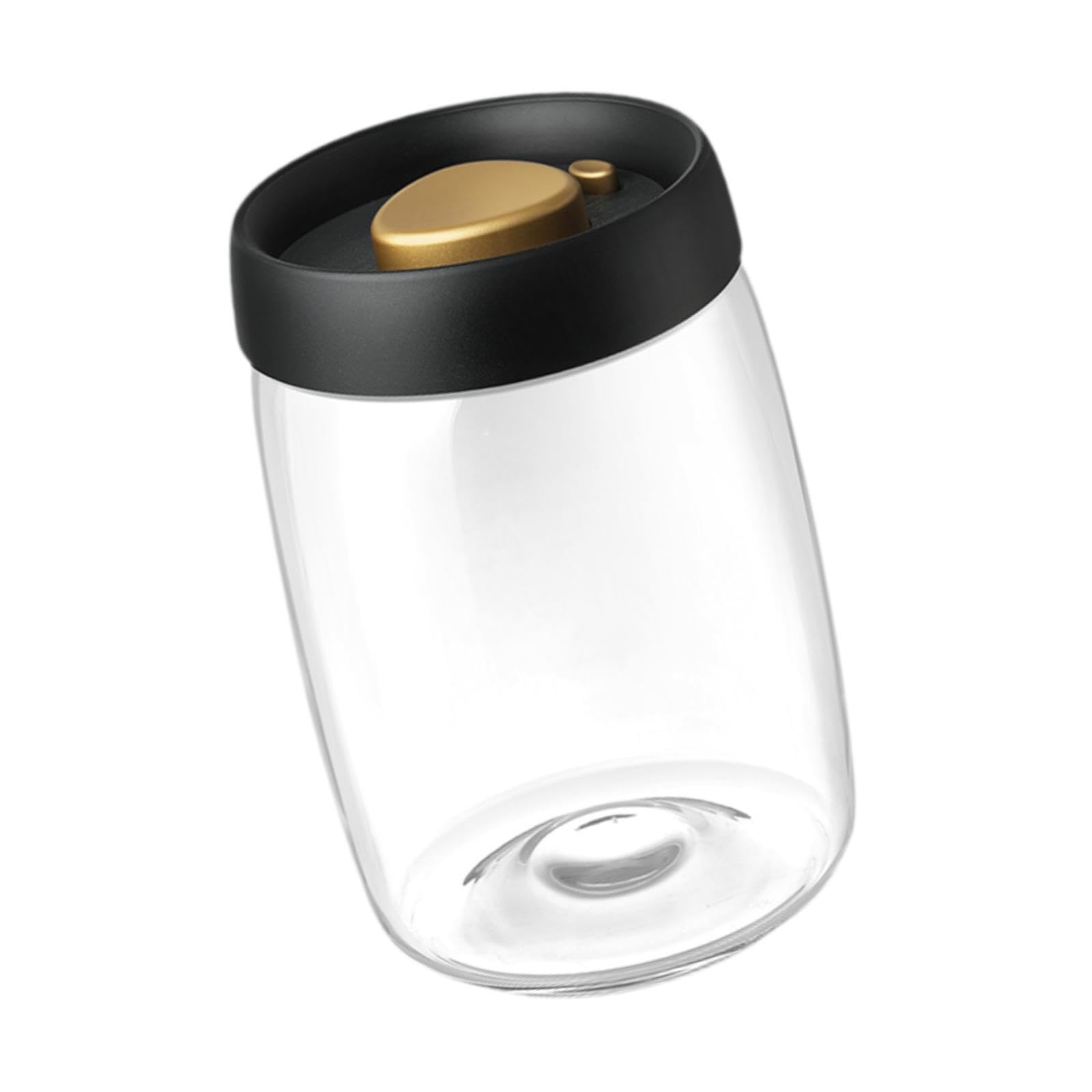Alcxazs Clear Vacuum Sealed Coffee Bean Jar Airtight Container Preserving Freshness And Of Beans And Sugar At Home Vacuum Seal Canister Is Made Of Glass Airtight, 1800Ml