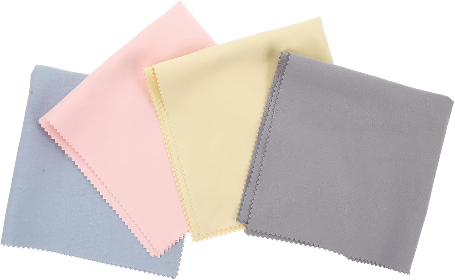 COLLBATH 2pcs Double Sided Suede Silverware Cleaning Cloth for Jewelry
