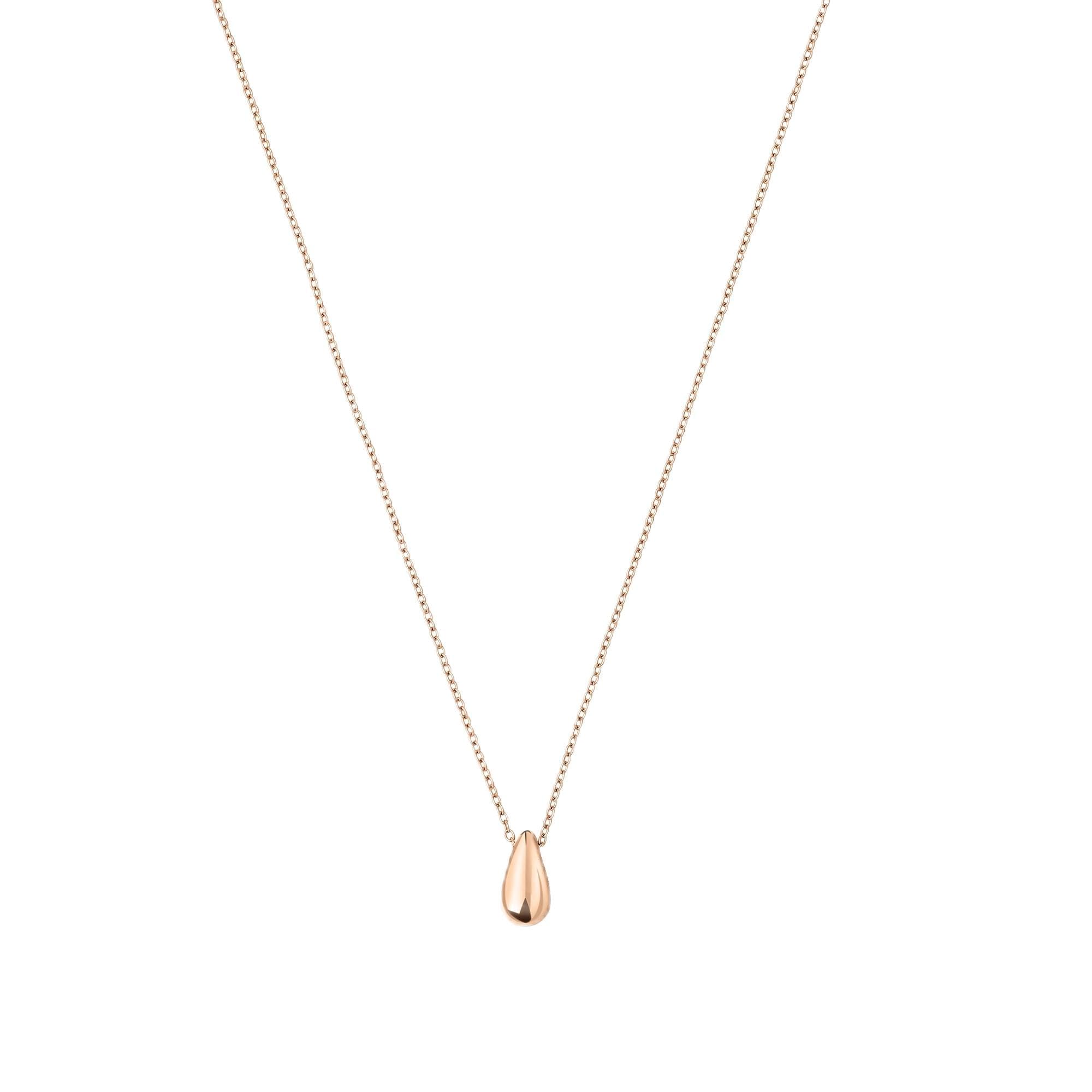 LIEBESKIND BERLIN Damen Tropfen Schmuck – Edelstahl-Ohrringe und Kette mit angesagter Tropfenform - modern & zeitlos
