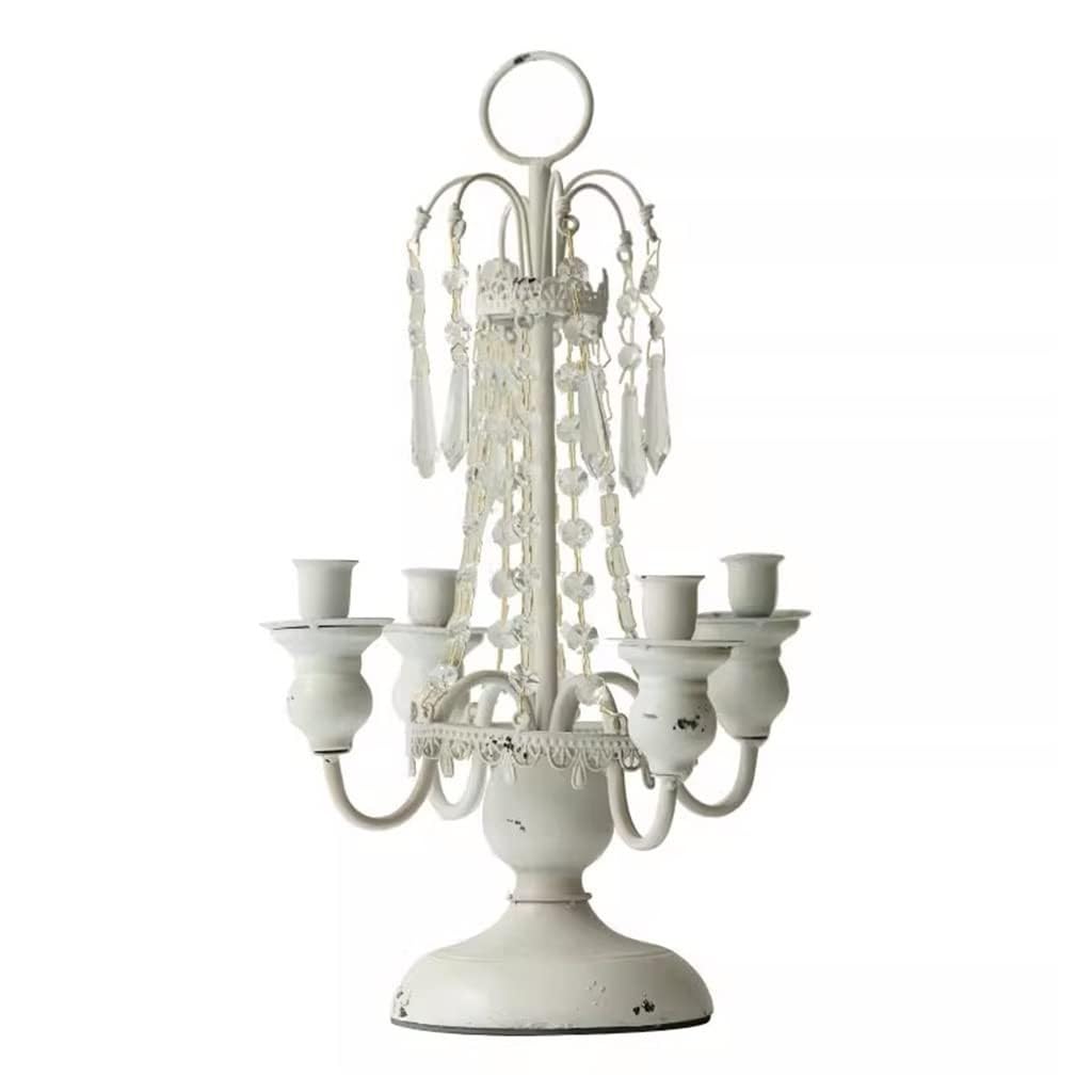 Candelabra 4 Arms Candelabra Artificial Crystal Decorative Candle Holders Metal Candle Stand Wedding Candelabra