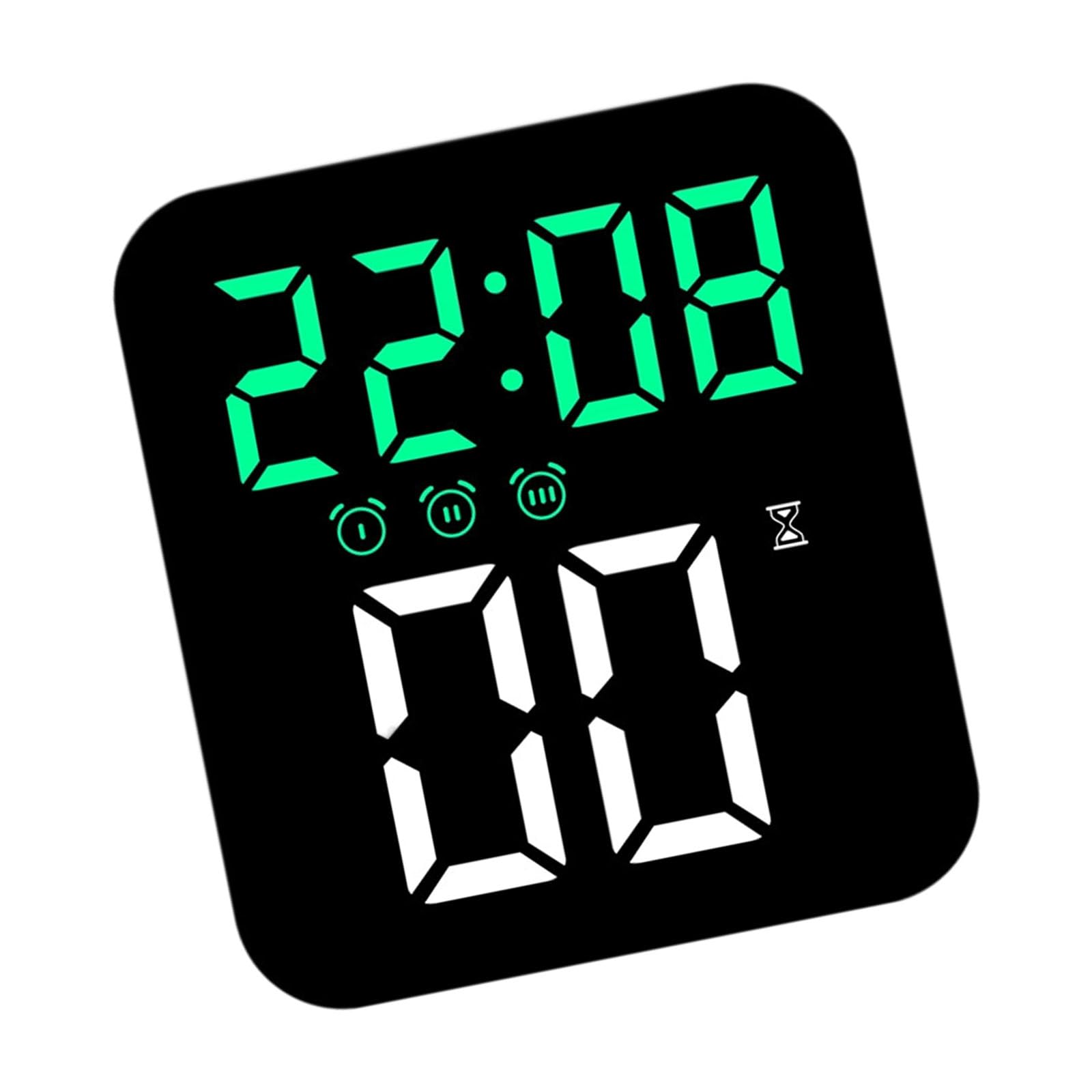 Hsioluted Stylish Minimalists Alarm Clock with Oversized LED Screen 3 Brightness and Timer Bedroom Essential Decors Quiet Bedroom Clock