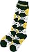 Green Bay Packers Repeat Logo Argyle Knee High Socks, Medium