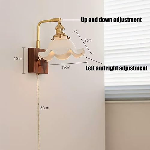 Miniatura 7 de Aplique de pared LED para pasillo, de piedra natural, cuadrado, con instalación eléctrica, de mármol y cristal, estilo vintage moderno de mediados