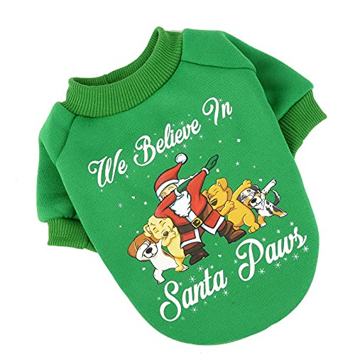 PAIDEFUL Dog Pajamas Christmas Pjs Jumpers for Small Dogs Fleece Lined Warm Coat Winter Pullover Puppy Chihuahua Clothes Cat Apparel 2 Legs Homewear Cold Weather Autumn - Image 4