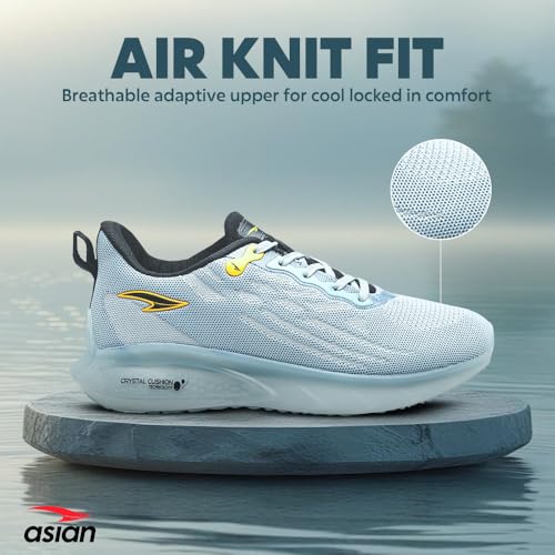 Image of ASIAN Men POWERPLAY-06 Running and Casual wear Running Shoes with Laces, Lightweight and Comfortable Shoes with Upper mesh Fabric and Crystal Cushion Technology for Men & Boys