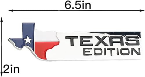 Miniatura 3 de 2 calcomanías universales para el lado de la carrocería del automóvil, edición de Texas, color plateado