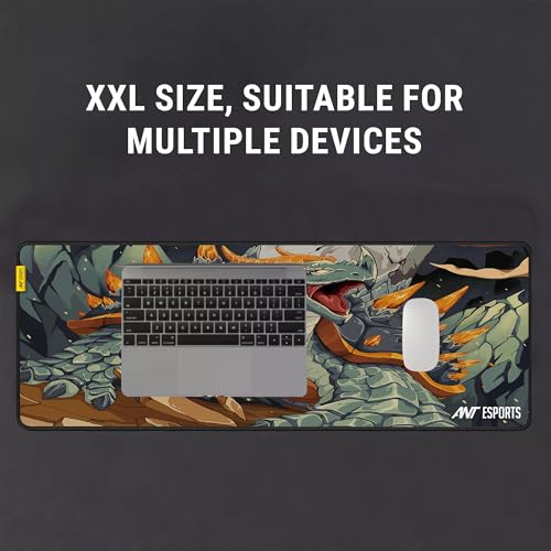 Ant Esports Golden Dragon Unique Mouse Pad Gaming Mouse Pad Extended Mouse Mat for Mouse Keyboard with Stitched Edges Waterproof Non-Slip Base... - Image 4
