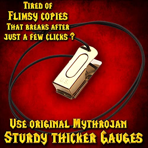 Mythrojan Brass And Steel Pet Training Clicker Puppy Dog Training Cricket Clicker U.s. Engraved Wii Military Gear Metal Clicker #TOP2