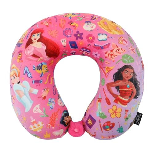Image of Disney Princess 3-Piece Neck Pillow Travel Set With Eye Mask & Luggage Tag