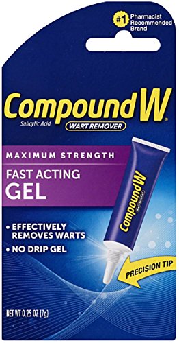 Compound W Maximum Strength, Fast-Acting Gel 0.25 oz (Pack of 5)