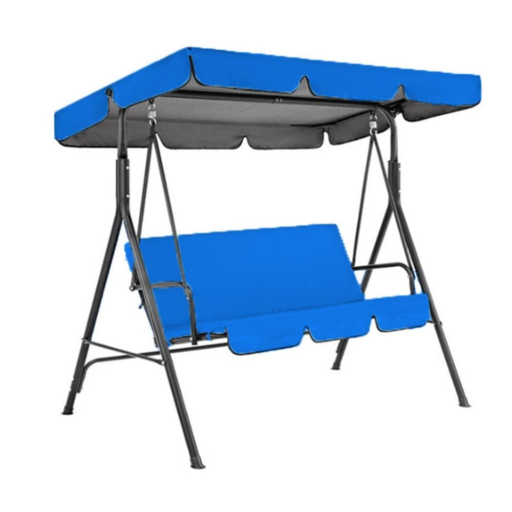 Swing Seat Canopy Replacement 3 Seater Garden Swing Seat Canopy Cover, Garden Swing Seat Canopy Cover For Outdoor Garden Patio Yard Park Porch Seat Furniture(Royal blue,Ceiling 164*114*15cm)