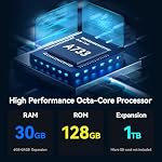 Jeazans Tablet 10 inch, Android 15 Tablets with 30GB RAM 128GB ROM (1TB Expandable), Octa Core Processor, 1280x800 HD IPS Display, 5000mAh, Android Tablet for Gaming/Work/Entertainment