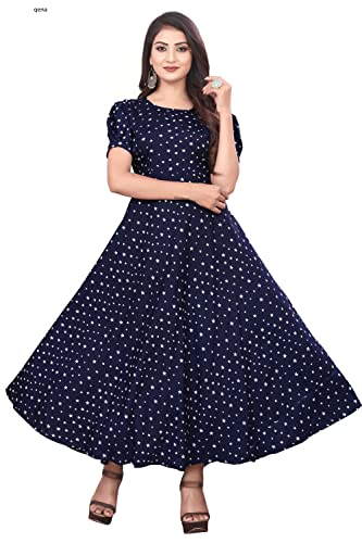 Image of FLARED ALINE MAXI DRESS WITH FLORAL PRINT FOR WOMEN
