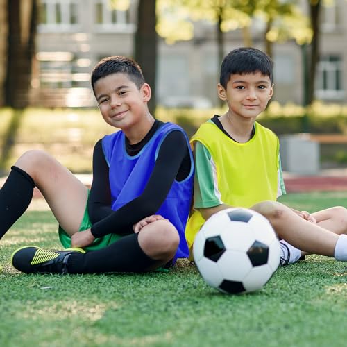 Image of Sintege 12 Pcs Soccer Pinnies Pennies Jersey Scrimmage Vest Sports Practice Jersey Mesh Basketball Vest for Youth Adult Kids