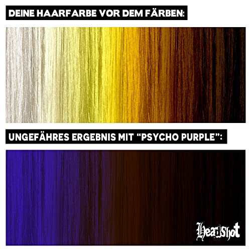 Foto von Lila Haarfarbe Headshot Psycho Purple, Semi-permanente Haartönung 150 ml