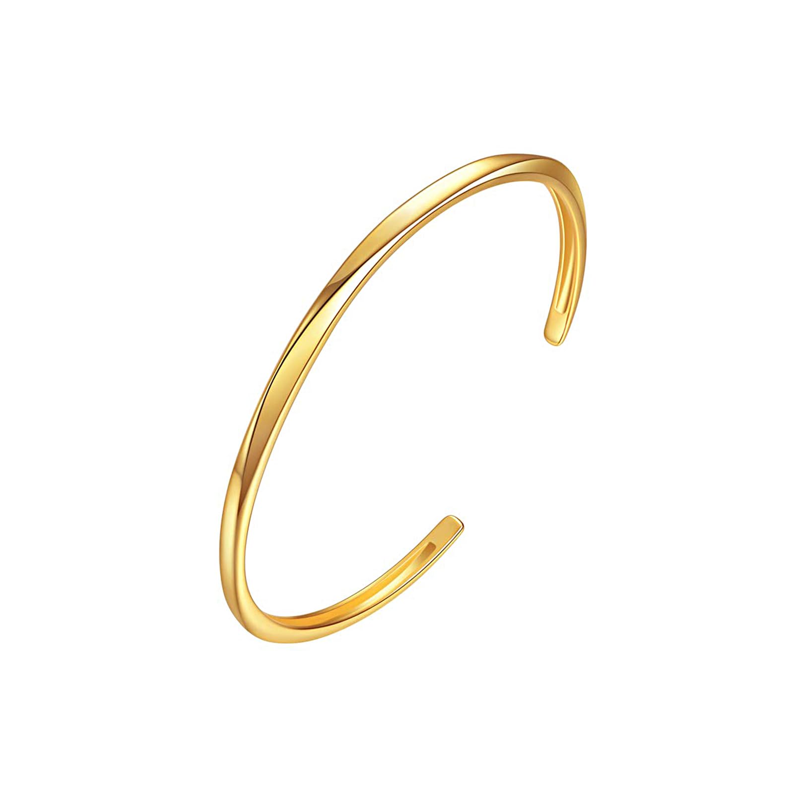 14K Gold Plated Bangle Cuff by E