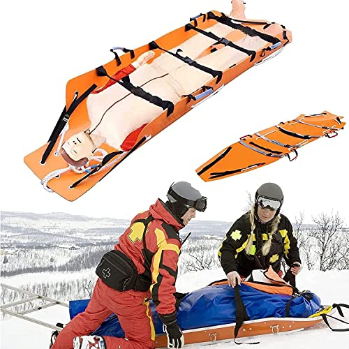 Camilla plegable de emergencia, tipo rollo portátil ligero para rescate rápido en hospitales, deportes, ambulancias, emergencias de incendios