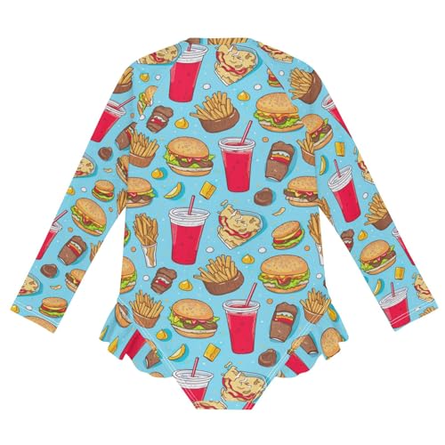 CHIFIGNO Quick Dry Girls Swimsuit One Piece Rash Guard UPF 50+ Bathing Suits for Kids Zipper Swimwear2