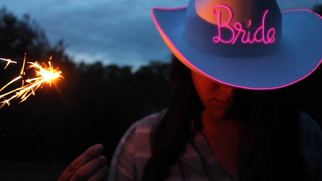 Amazon.com: Light Up Bride Cowboy Hat in White With El Wire 