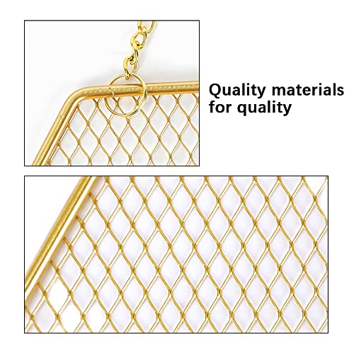 SHILIPAIJC Soporte de pared - Estantes de pared Cajas de joyas Organizador de pendientes - Soporte de pendiente de metal con 10 ganchos Pulseras Collares Exhibir regalo para niñas Mujeres (rectángulo) - imagen 4