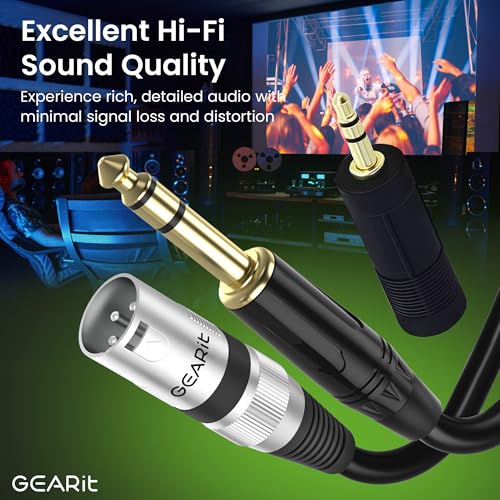 Cable XLR macho a TRS 6.35mm de 15 pies GEARit miniatura 2