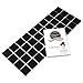 Adsamm® / 40 x patins en feutre / 25x25 mm / noir / carré / 3,5 mm hauteur / patins glisseurs auto-adhésifs de qualité optimale
