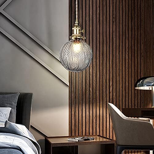 ASCELINA Pendant Light Glass Shade, Modern Adjustable Pendant Lighting Glass Ceiling Pendant Light E27 Lamp Base for Dining Room Kitchen Island Living Room Restaurant Bar (Grey)