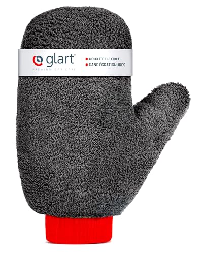 Glart 44FH Gant de lavage de jantes en microfibre 27x12 cm - Gant de lavage auto avec poignet - Nettoyage sans rayures - Pour jantes en alliage et en acier,...