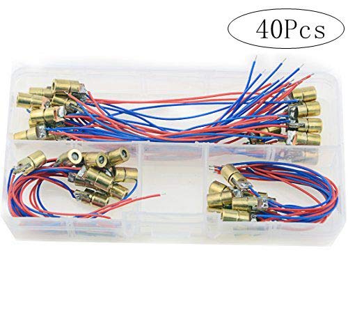 XLX 40pcs Of Mini Laser Dot Diode Module Head WL Red 650nm 6mm