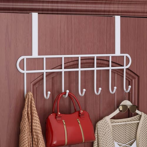 Everline Multi – Alloy Steel Functional Steel Over The Door Hook Hanger Organizer/Wall Hook Rack – Black (7 Hook) For Rs. 269 @ 66 %