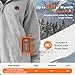 DR.PREPARE Heated Hoodie Unisex with 16000mAh Power Bank, 9 Heat Zones, Max 8H Heating Clothing, Ultra-Thick Plush Hoodie